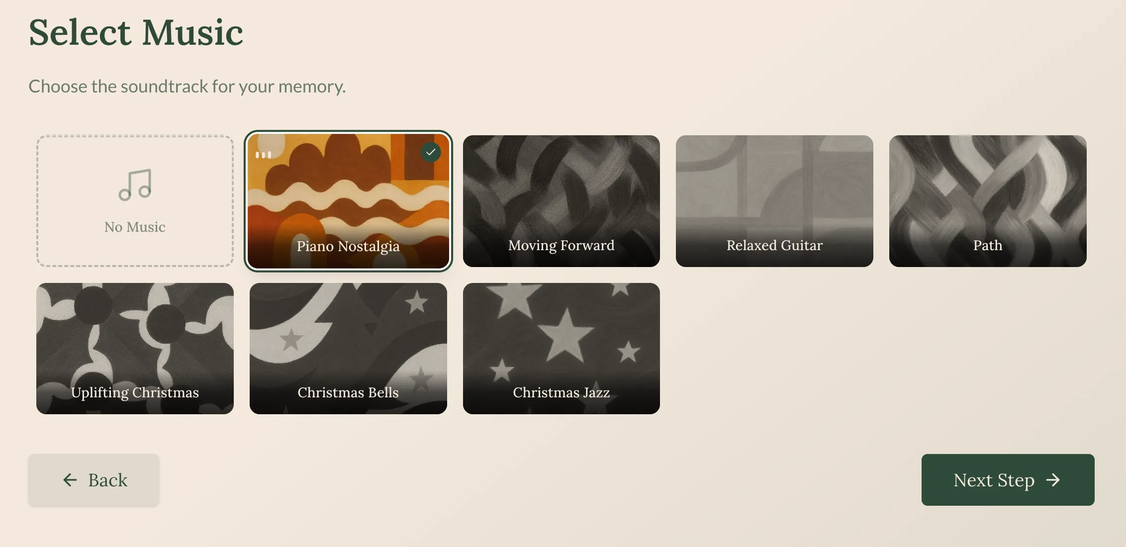 Music Selection Interface