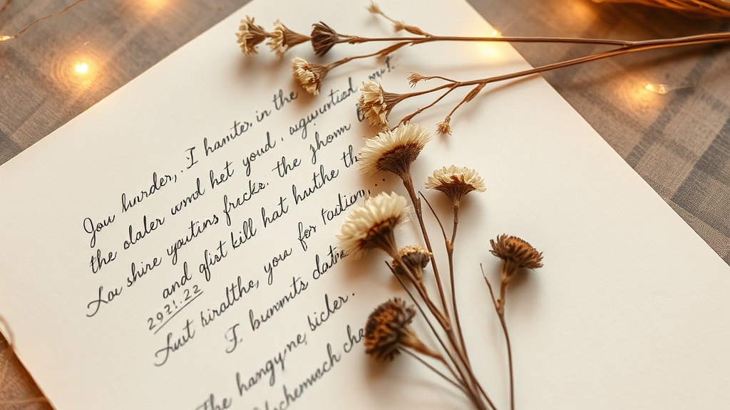 Beautiful handwritten letter on vintage paper